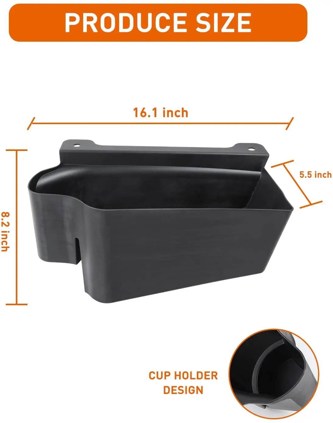 For 2018+ Jeep Wrangler JL JLU 4Doors Rear Trunk Storage Box Organizer, Right Side, Black - Image 6