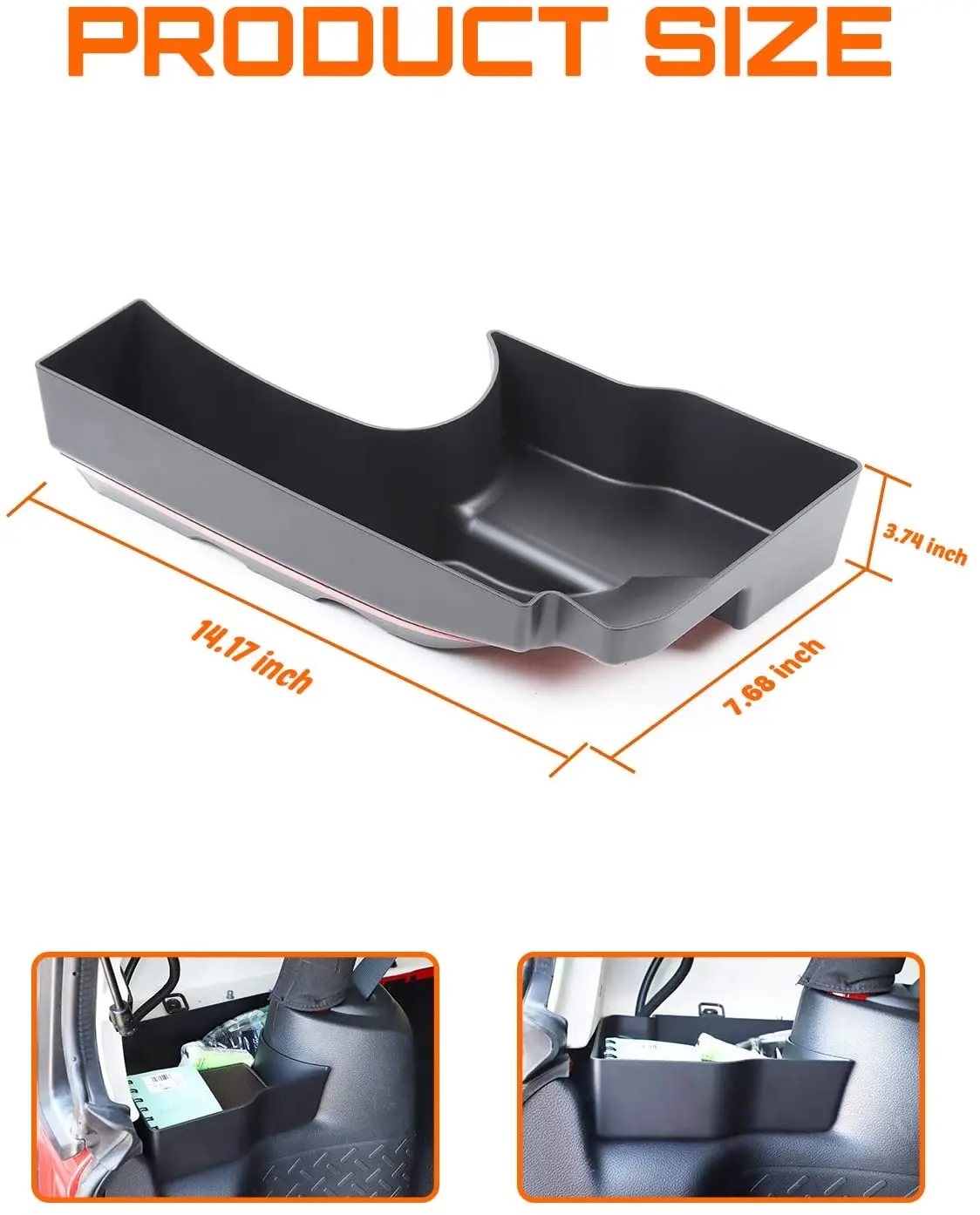 For 2011-2018 Jeep Wrangler JKU 4 Door Wheel Well Storage Bin, Rear Trunk Organizer, Cargo Storage Tray - Image 6