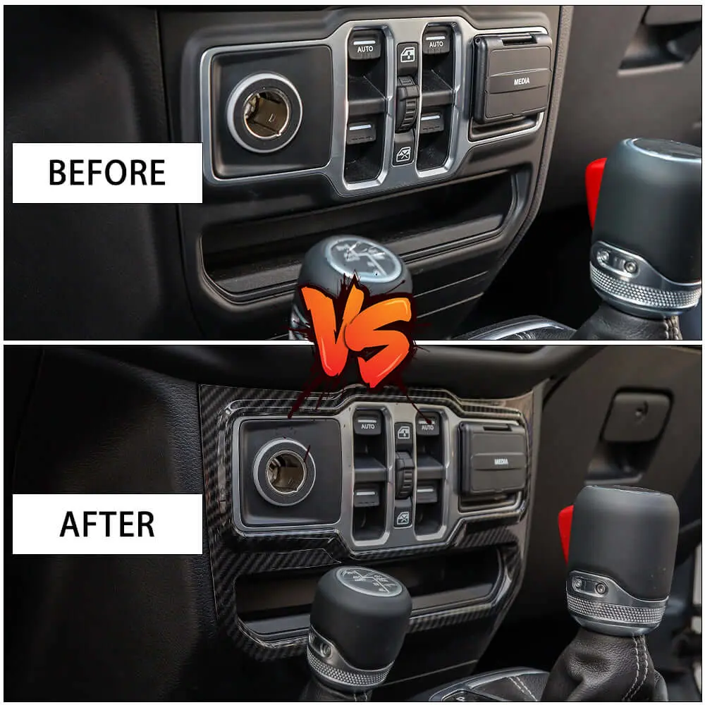 For 2018+ Jeep Wrangler JL JLU & Gladiator JT Window Control Panel Trim Cover - Image 2