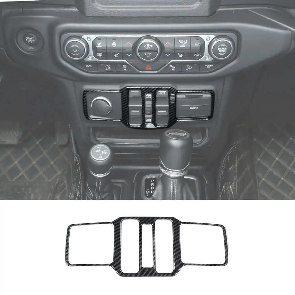 For 2018+ Jeep Wrangler JL/ Gladiator JT Window Control Panel Trim Cover – Center Console Switch Accent