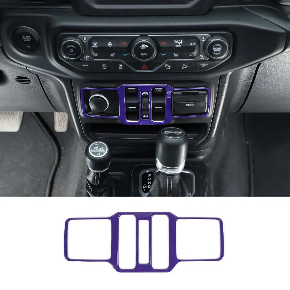 For 2018+ Jeep Wrangler JL/ Gladiator JT Window Control Panel Trim Cover – Center Console Switch Accent - Image 12