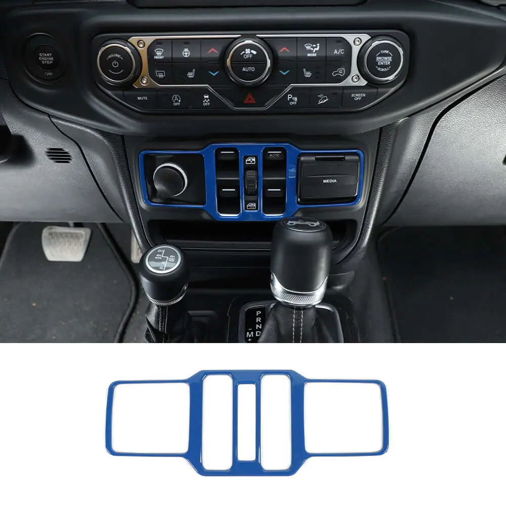 For 2018+ Jeep Wrangler JL/ Gladiator JT Window Control Panel Trim Cover – Center Console Switch Accent - Image 13
