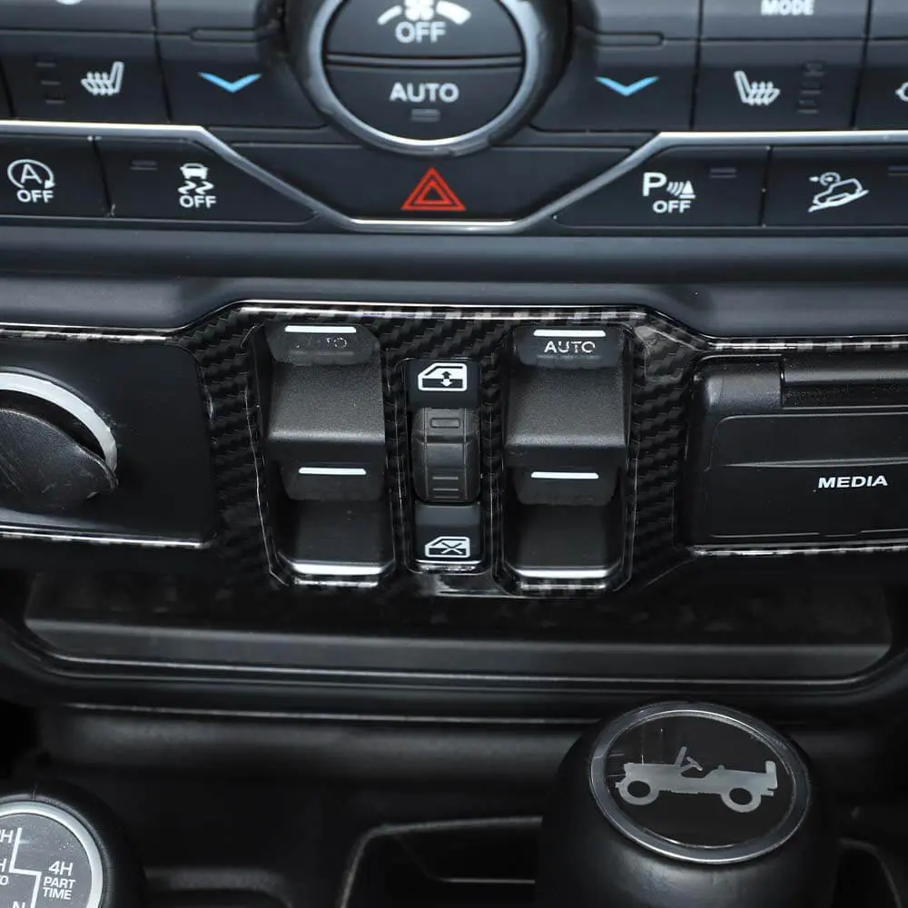 For 2018+ Jeep Wrangler JL/ Gladiator JT Window Control Panel Trim Cover – Center Console Switch Accent - Image 3