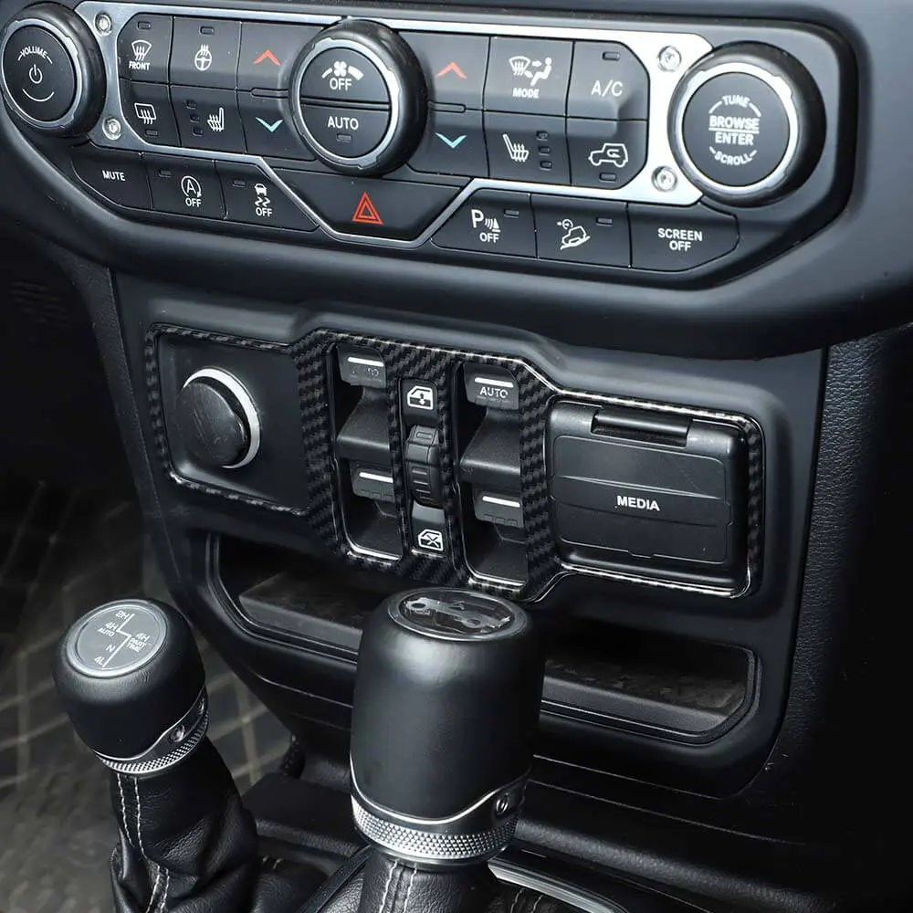 For 2018+ Jeep Wrangler JL/ Gladiator JT Window Control Panel Trim Cover – Center Console Switch Accent - Image 4