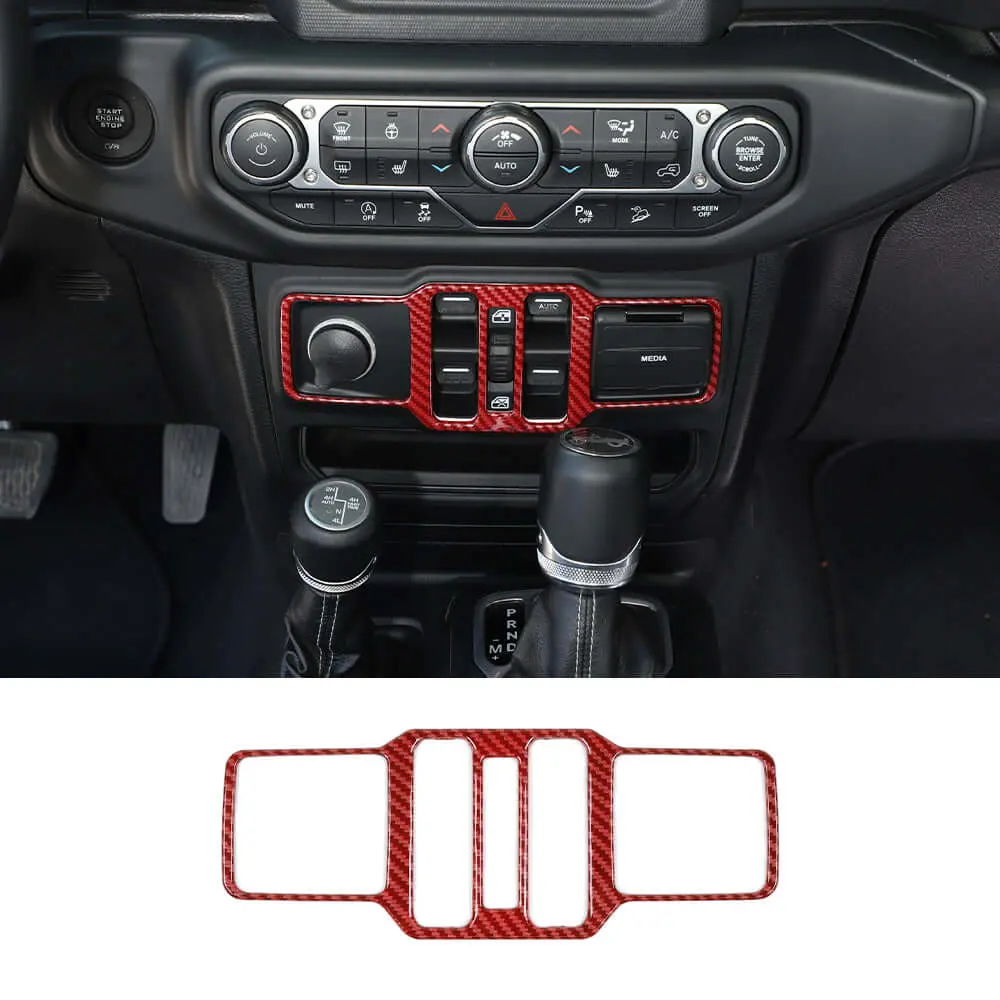For 2018+ Jeep Wrangler JL/ Gladiator JT Window Control Panel Trim Cover – Center Console Switch Accent - Image 9