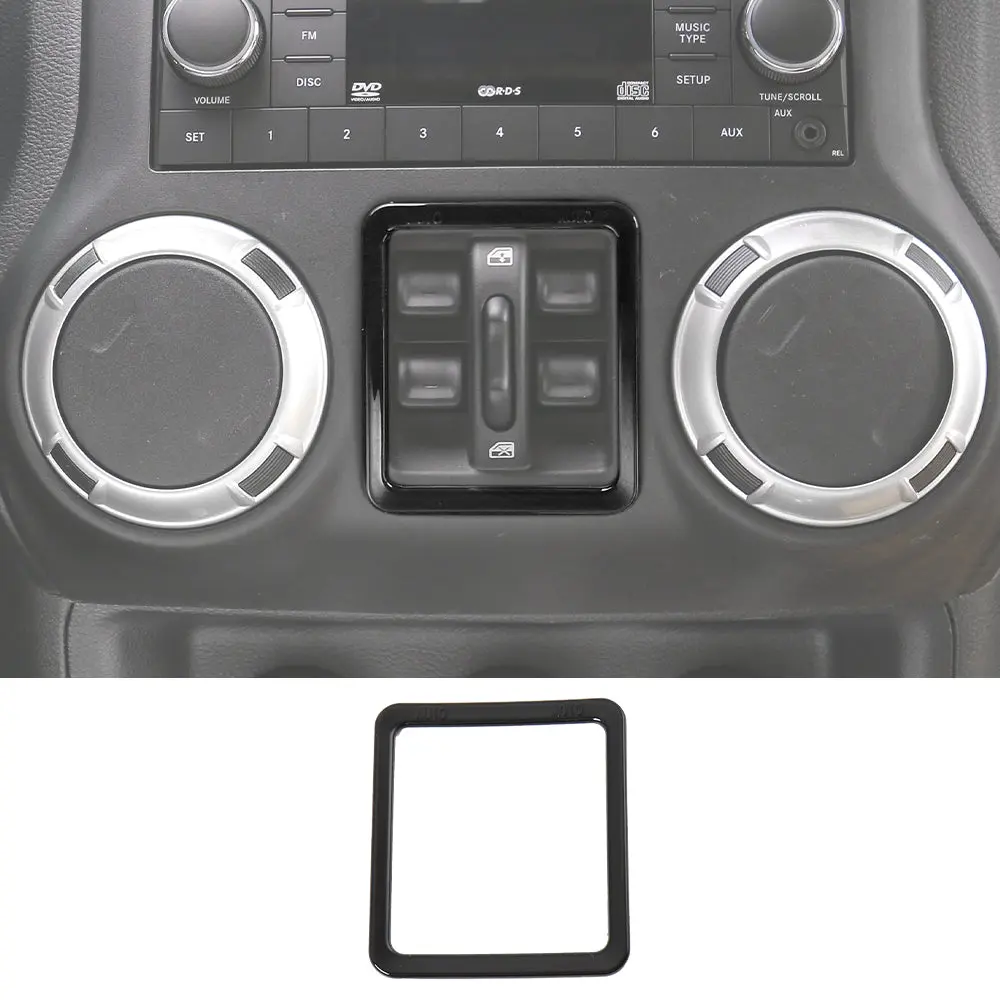 For 2011-2018 Jeep Wrangler JK JKU Window Control Switch Button Panel Frame Cover Trim