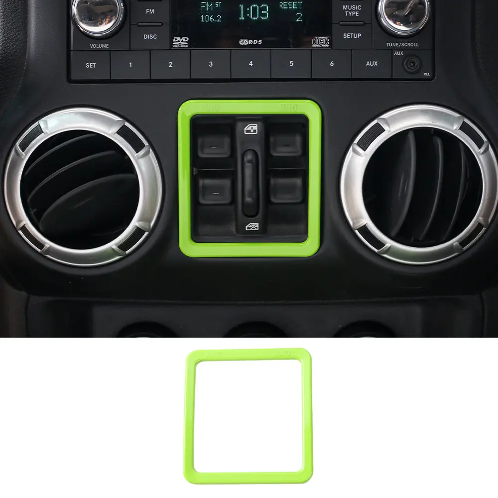 For 2011-2018 Jeep Wrangler JK JKU Window Control Switch Button Panel Frame Cover Trim - Image 11