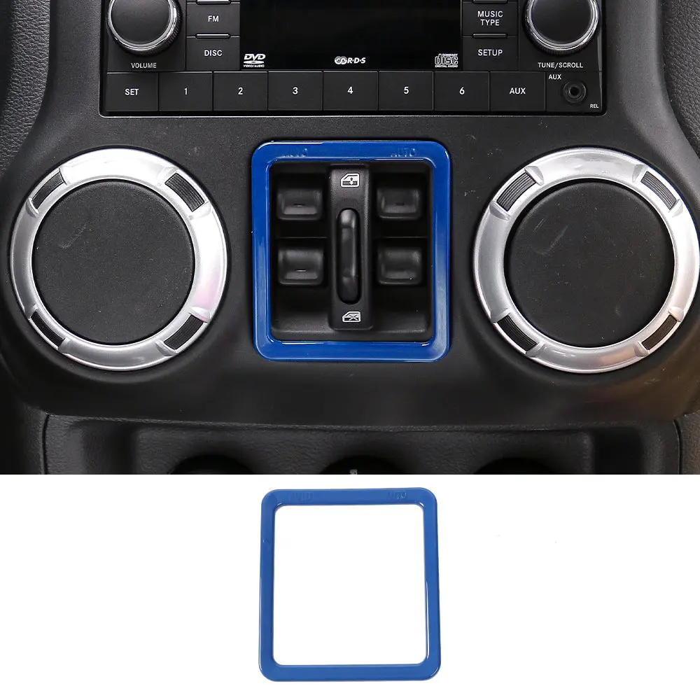 For 2011-2018 Jeep Wrangler JK JKU Window Control Switch Button Panel Frame Cover Trim - Image 12