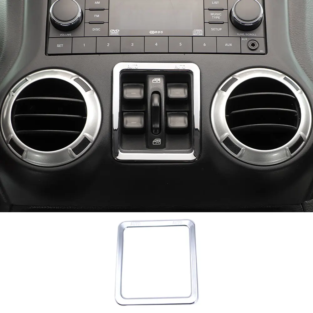 For 2011-2018 Jeep Wrangler JK JKU Window Control Switch Button Panel Frame Cover Trim - Image 13