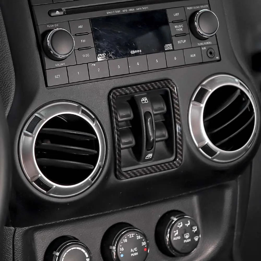 For 2011-2018 Jeep Wrangler JK JKU Window Control Switch Button Panel Frame Cover Trim - Image 4