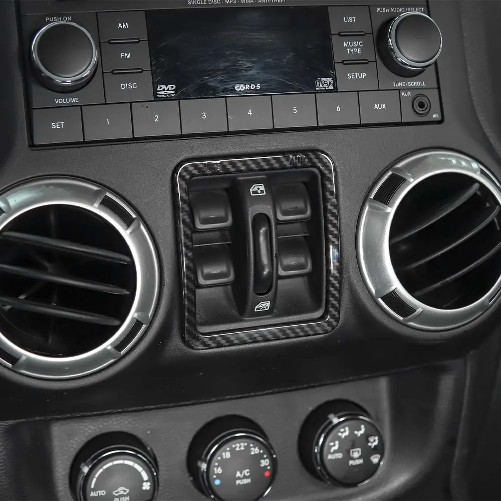 For 2011-2018 Jeep Wrangler JK JKU Window Control Switch Button Panel Frame Cover Trim - Image 5