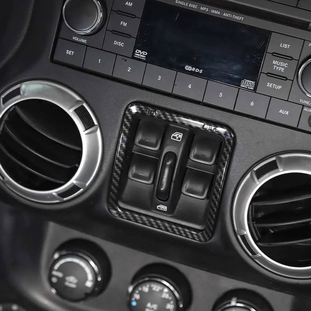 For 2011-2018 Jeep Wrangler JK JKU Window Control Switch Button Panel Frame Cover Trim - Image 6