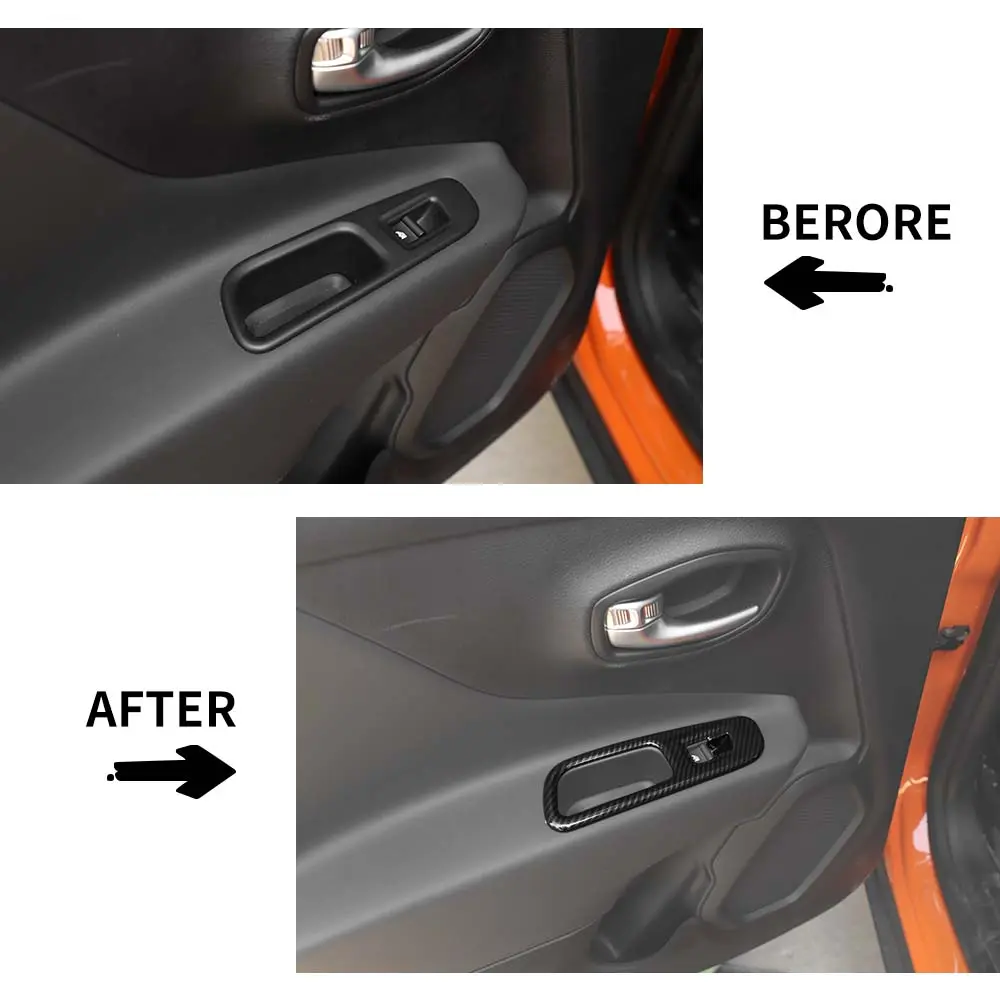 For 2015+ Jeep Renegade Window Lift Panel Cover Trim Frame - Image 2