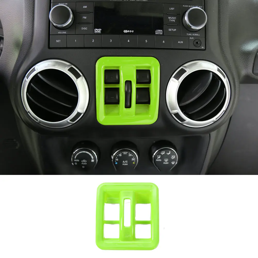 For 2011-2018 Jeep Wrangler JKU 4-Door Window Lift Switch Button Panel Cover Trim - Image 18