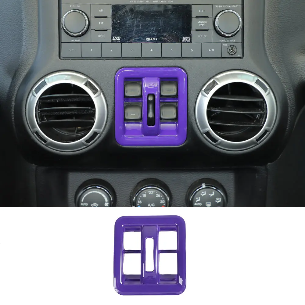 For 2011-2018 Jeep Wrangler JKU 4-Door Window Lift Switch Button Panel Cover Trim - Image 20