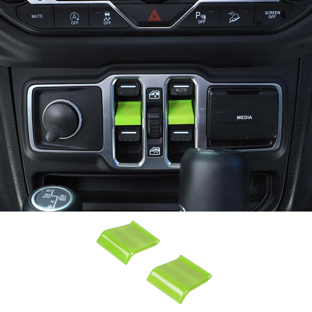 For 2018+ Jeep Wrangler JL JT Window Lift Switch Button Cover Trim - Image 11