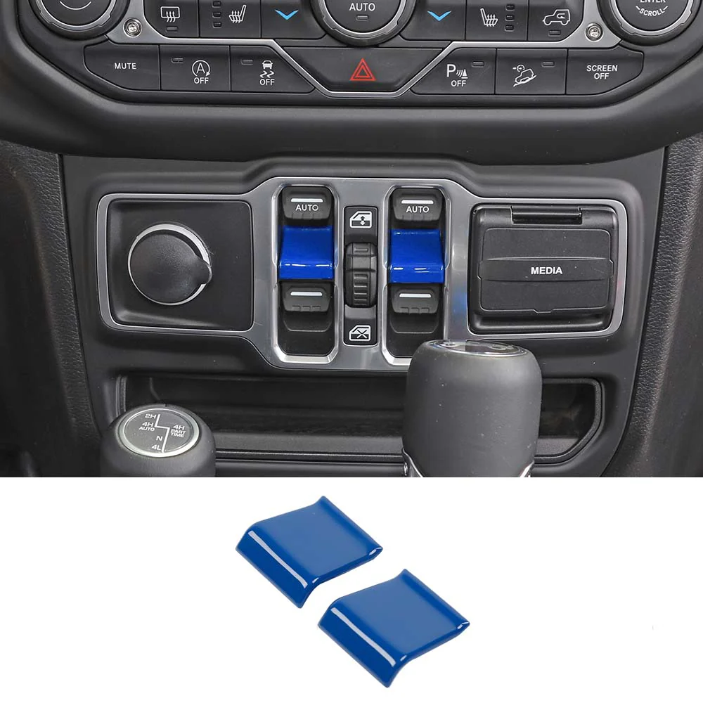 For 2018+ Jeep Wrangler JL JT Window Lift Switch Button Cover Trim - Image 13