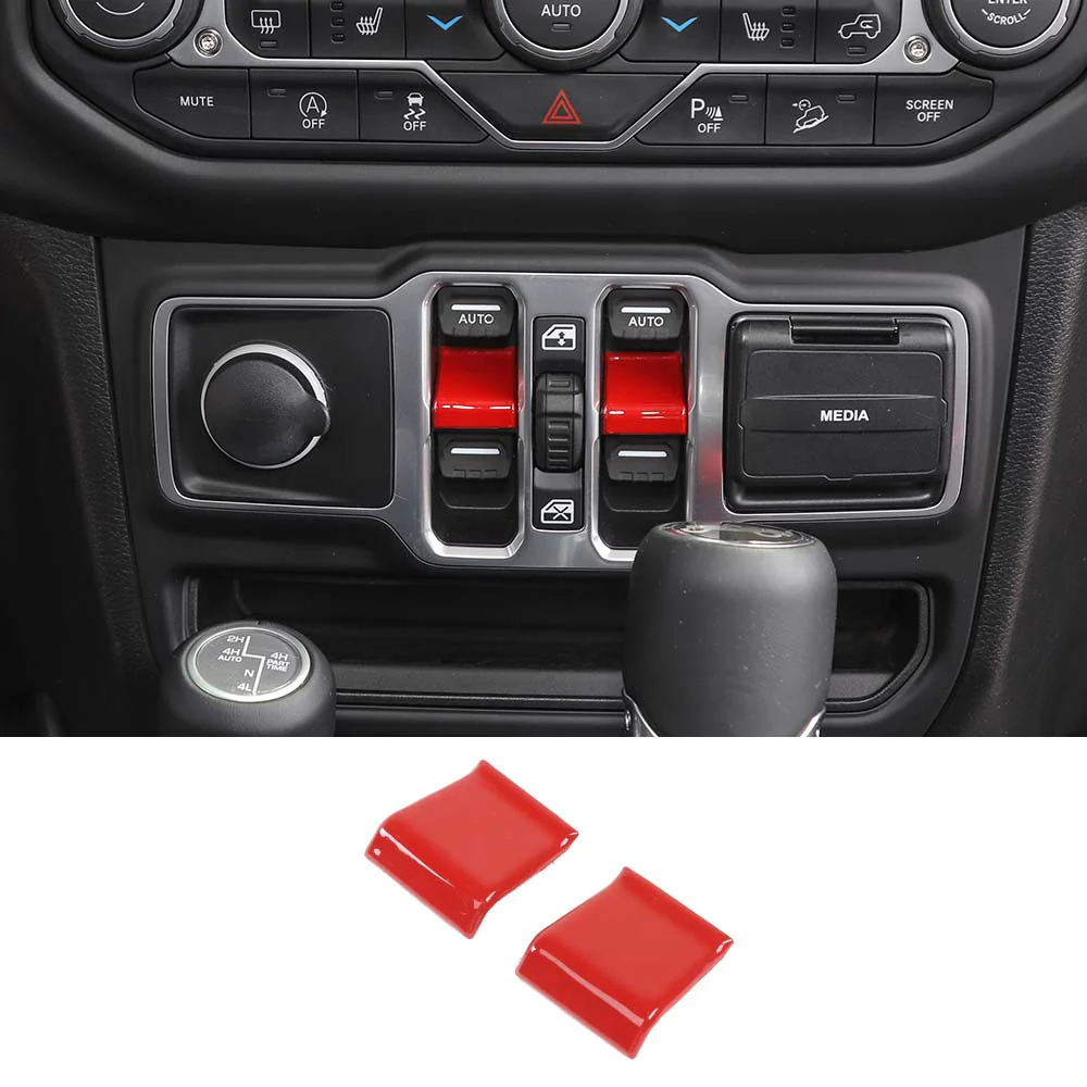 For 2018+ Jeep Wrangler JL JT Window Lift Switch Button Cover Trim - Image 14
