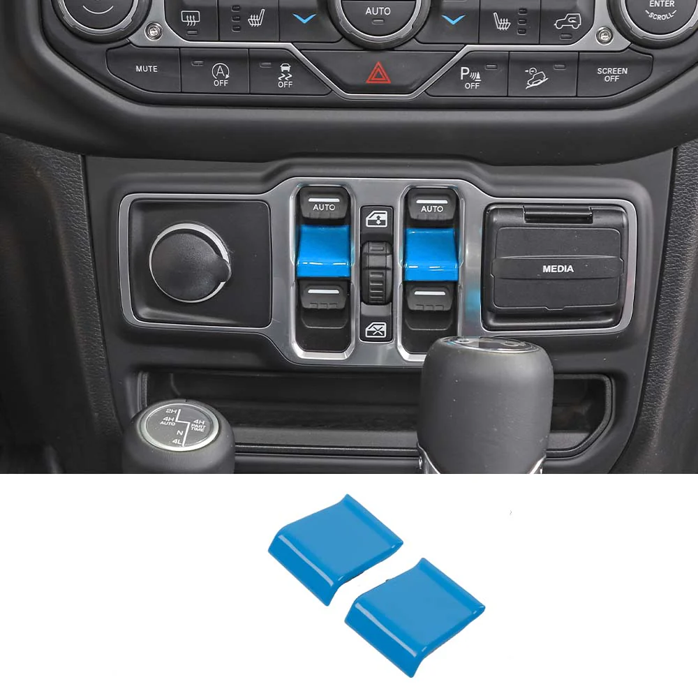 For 2018+ Jeep Wrangler JL JT Window Lift Switch Button Cover Trim - Image 15