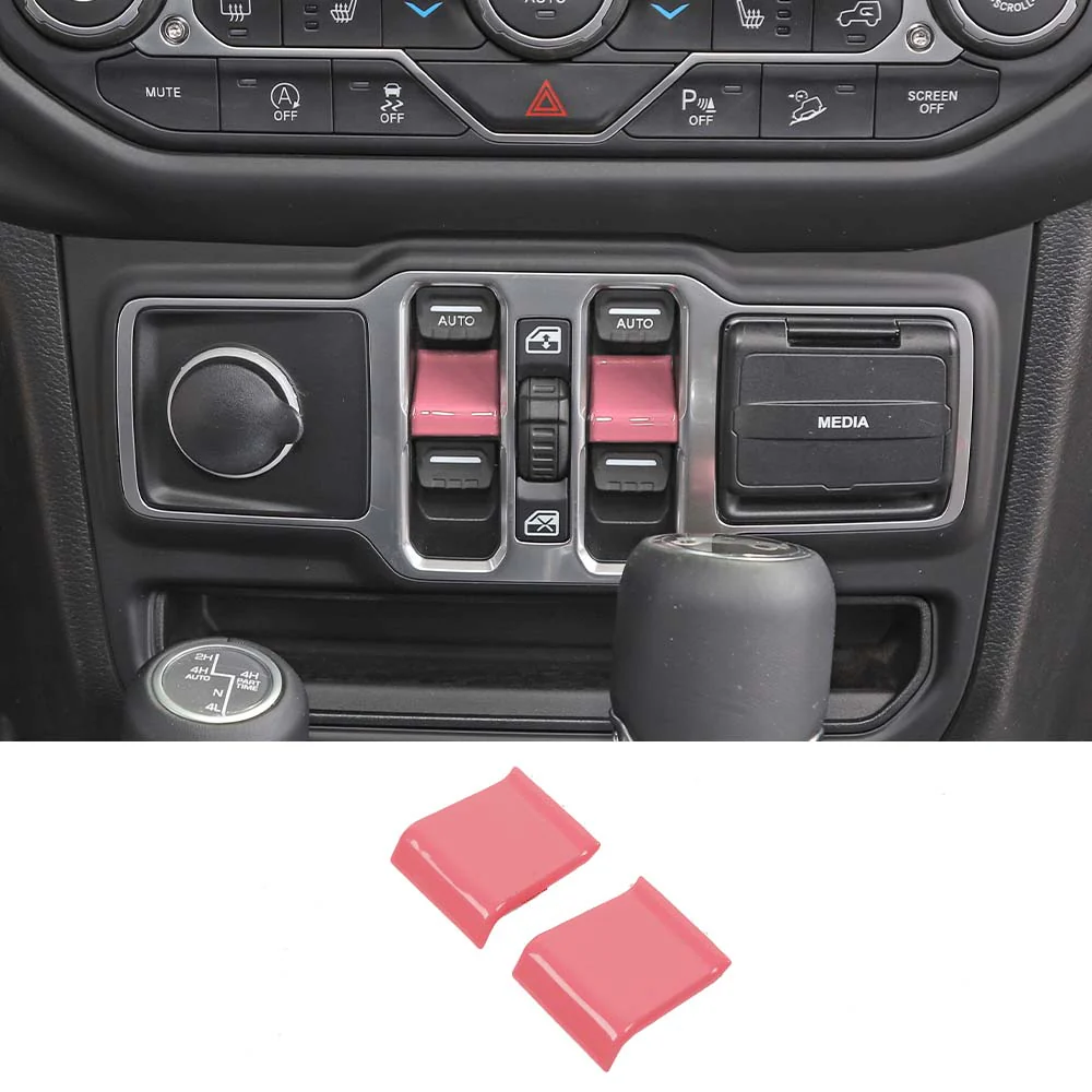 For 2018+ Jeep Wrangler JL JT Window Lift Switch Button Cover Trim - Image 16