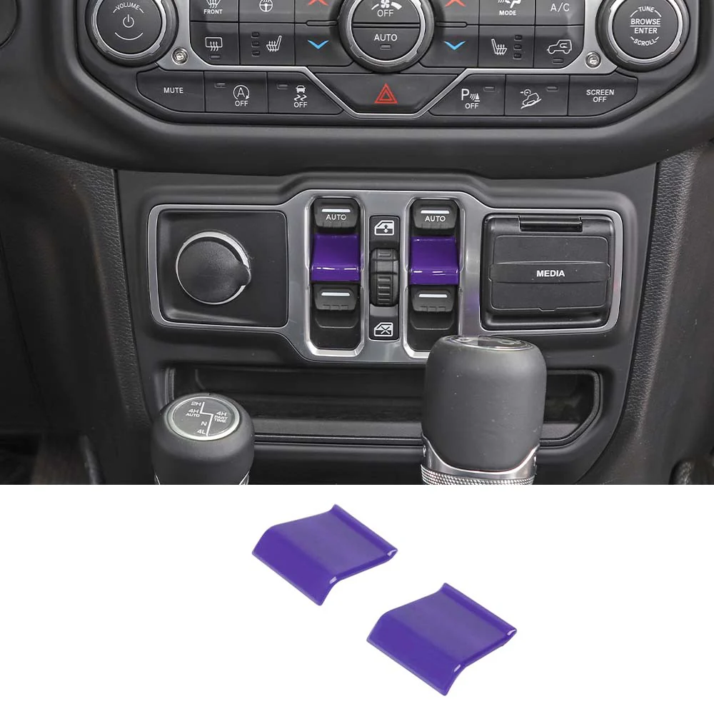 For 2018+ Jeep Wrangler JL JT Window Lift Switch Button Cover Trim - Image 17