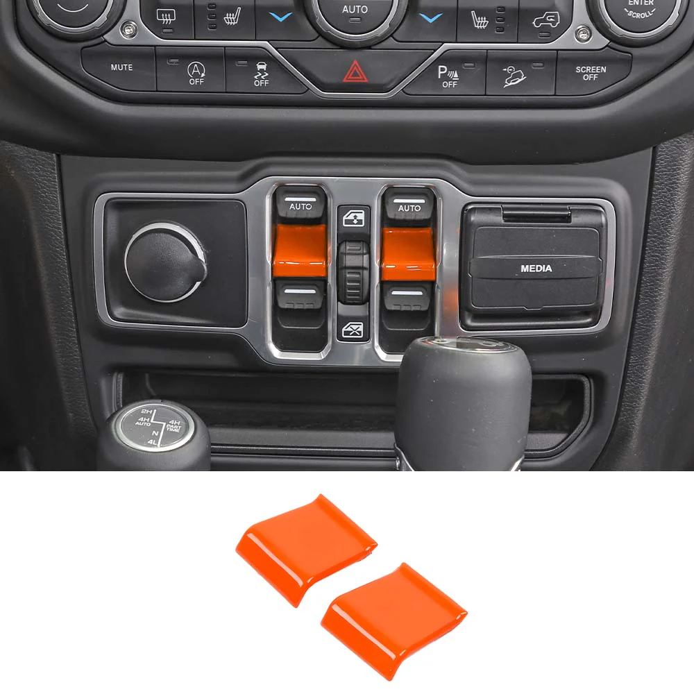 For 2018+ Jeep Wrangler JL JT Window Lift Switch Button Cover Trim - Image 18