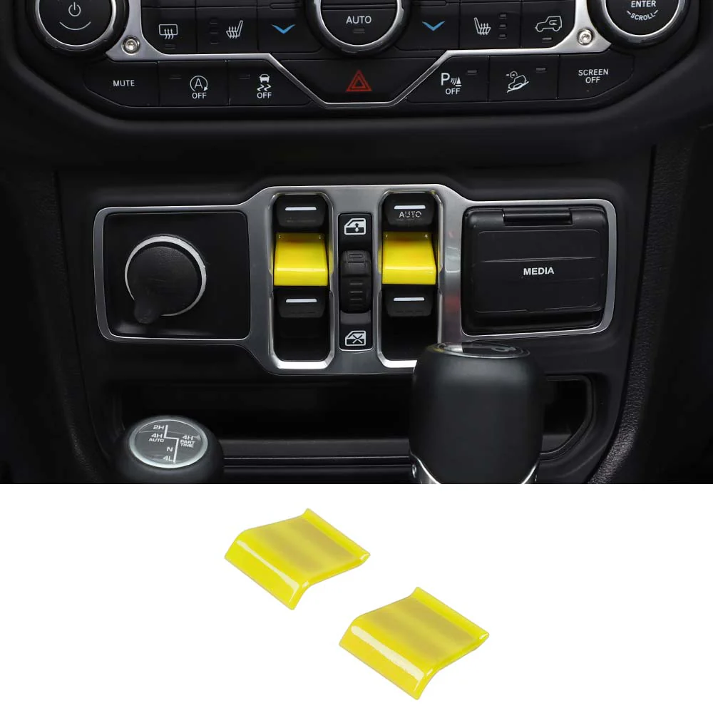 For 2018+ Jeep Wrangler JL JT Window Lift Switch Button Cover Trim - Image 19
