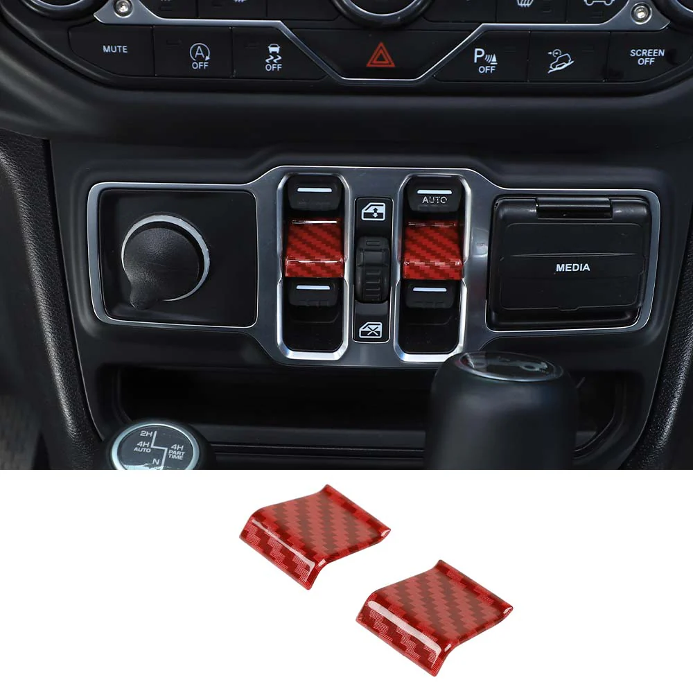 For 2018+ Jeep Wrangler JL JT Window Lift Switch Button Cover Trim - Image 20