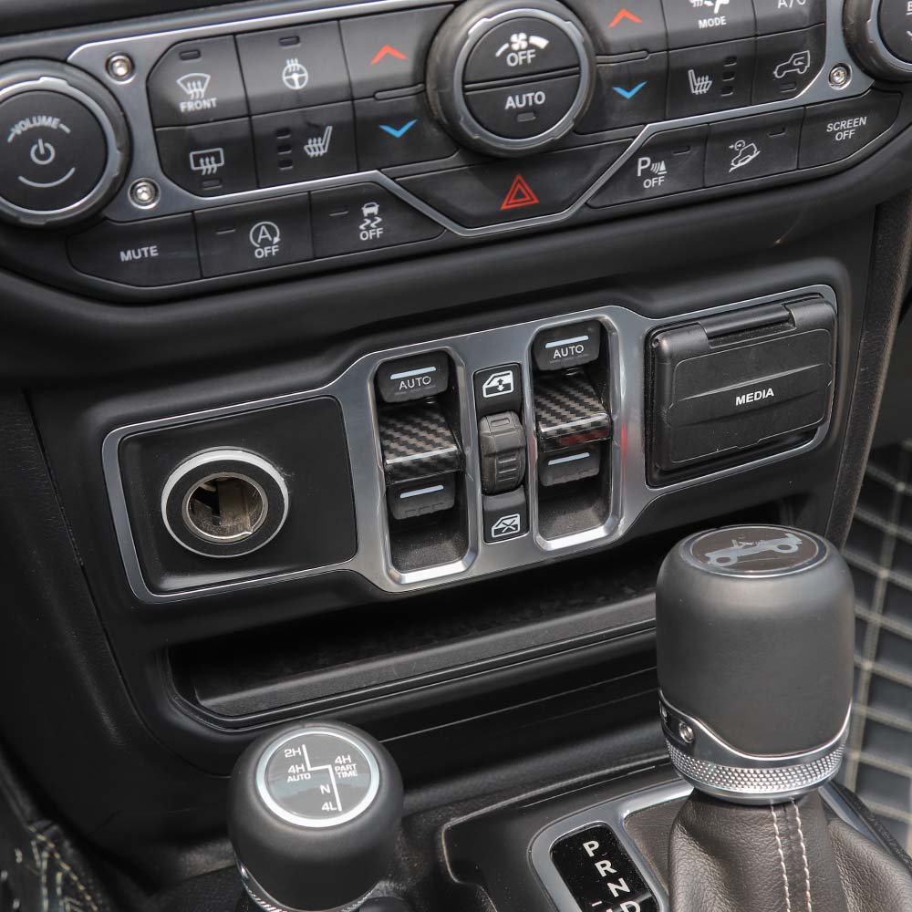 For 2018+ Jeep Wrangler JL JT Window Lift Switch Button Cover Trim - Image 5