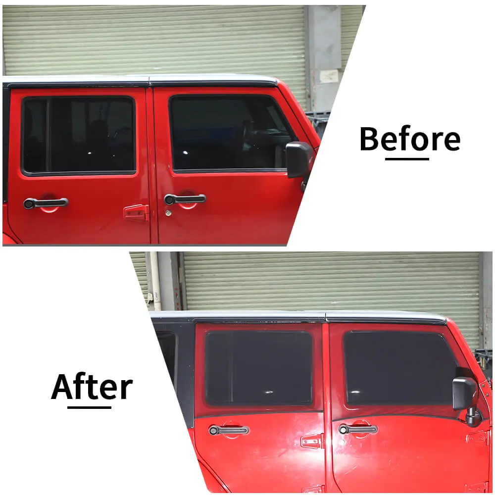 For Jeep Wrangler TJ JK JL & Gladiator JT Window Sunshade Mesh Anti Insect Net Cover - Image 2