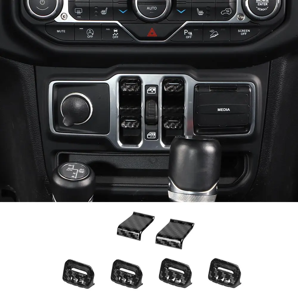 For 2018+ Jeep Wrangler JL/Gladiator JT Window Switch Button Cover & Window Lift Switch Button Trim
