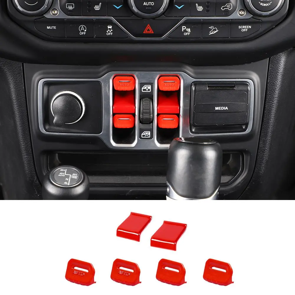 For 2018+ Jeep Wrangler JL/Gladiator JT Window Switch Button Cover & Window Lift Switch Button Trim - Image 10