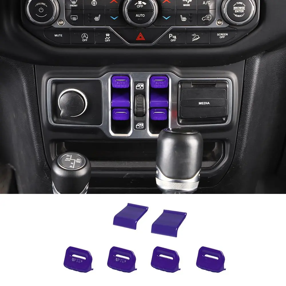For 2018+ Jeep Wrangler JL/Gladiator JT Window Switch Button Cover & Window Lift Switch Button Trim - Image 12