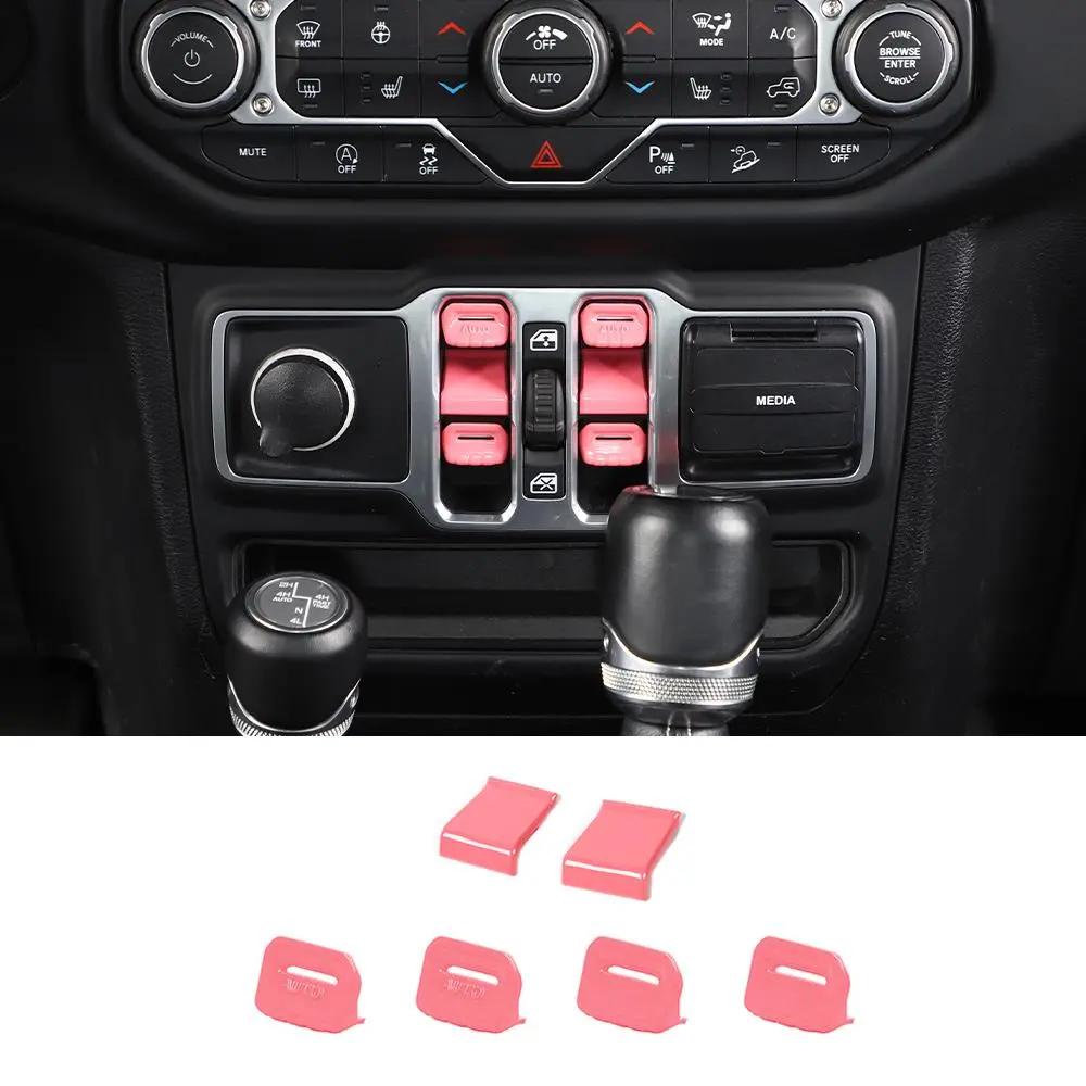 For 2018+ Jeep Wrangler JL/Gladiator JT Window Switch Button Cover & Window Lift Switch Button Trim - Image 14