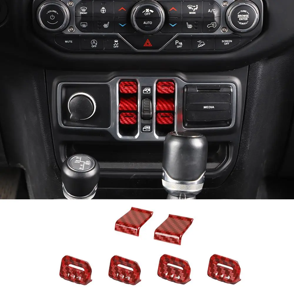 For 2018+ Jeep Wrangler JL/Gladiator JT Window Switch Button Cover & Window Lift Switch Button Trim - Image 16