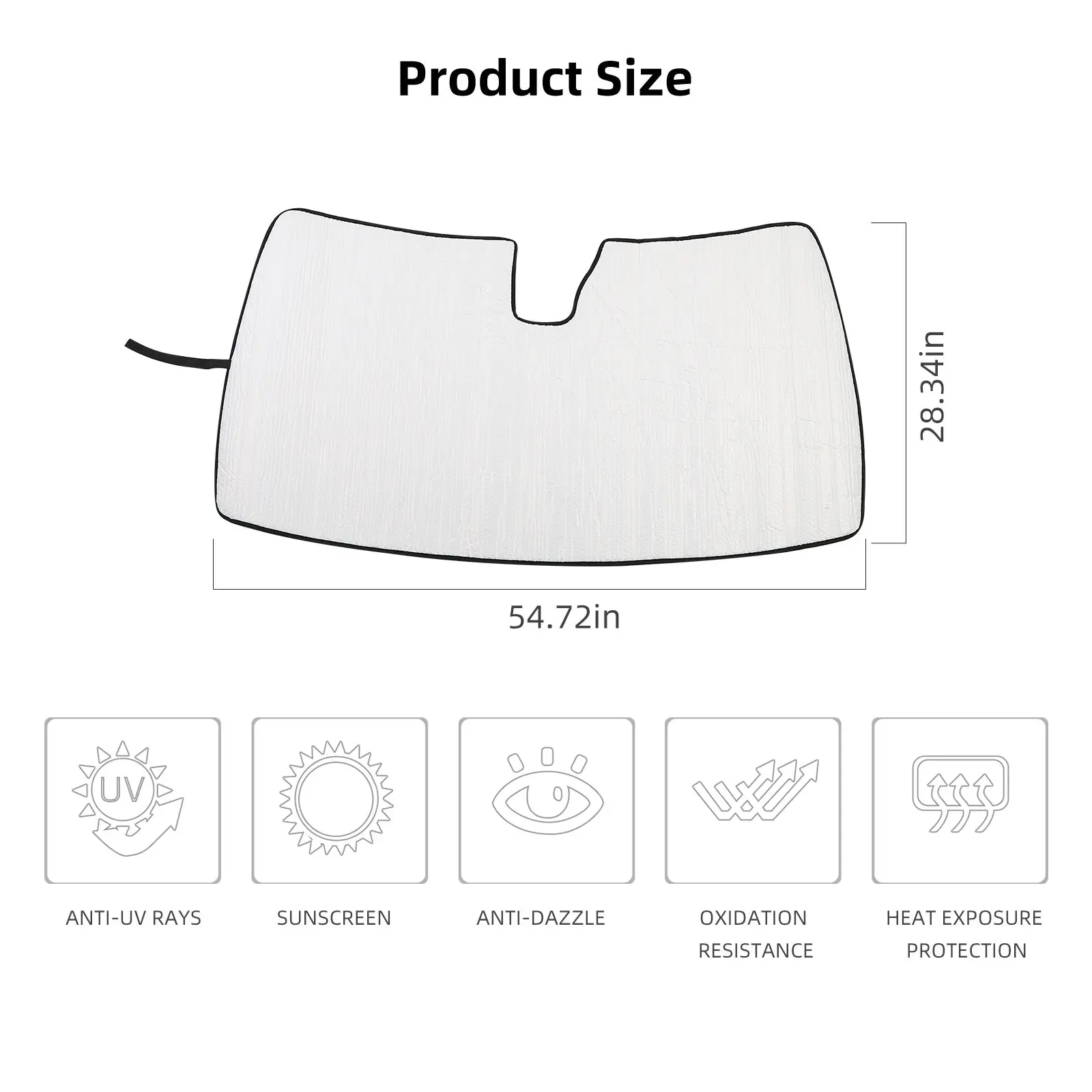 For 2011-2021 Jeep Grand Cherokee WK2 Windshield Sun Shade Foldable Sun Visor Aluminum Foil Sunshade - Image 5