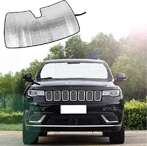 For 2011-2021 Jeep Grand Cherokee WK2 Windshield Sun Shade Foldable Sun Visor Aluminum Foil Sunshade - Image 8