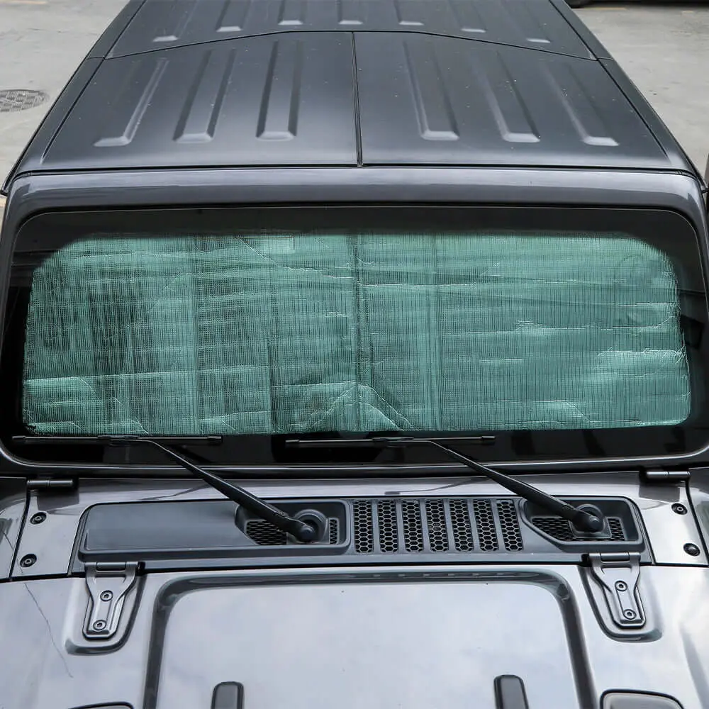 For 2018+ Jeep Wrangler JL JLU & Jeep Gladiator JT Windshield Sunshade Heat Shield Sun Visor Mat - Image 3