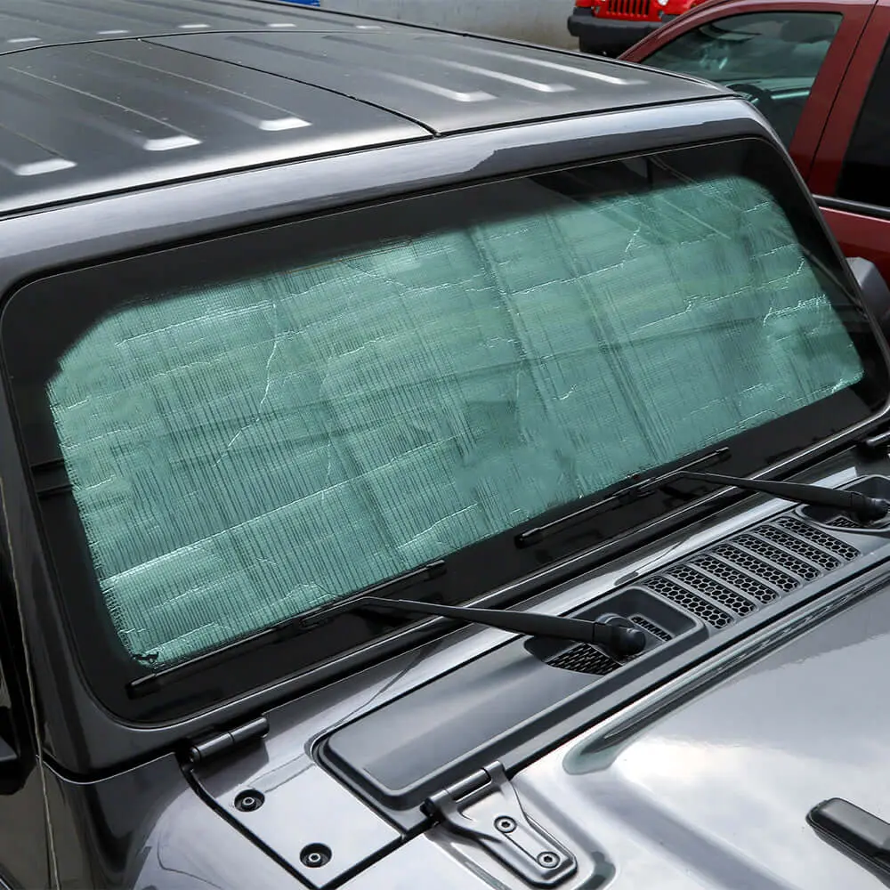 For 2018+ Jeep Wrangler JL JLU & Jeep Gladiator JT Windshield Sunshade Heat Shield Sun Visor Mat - Image 4