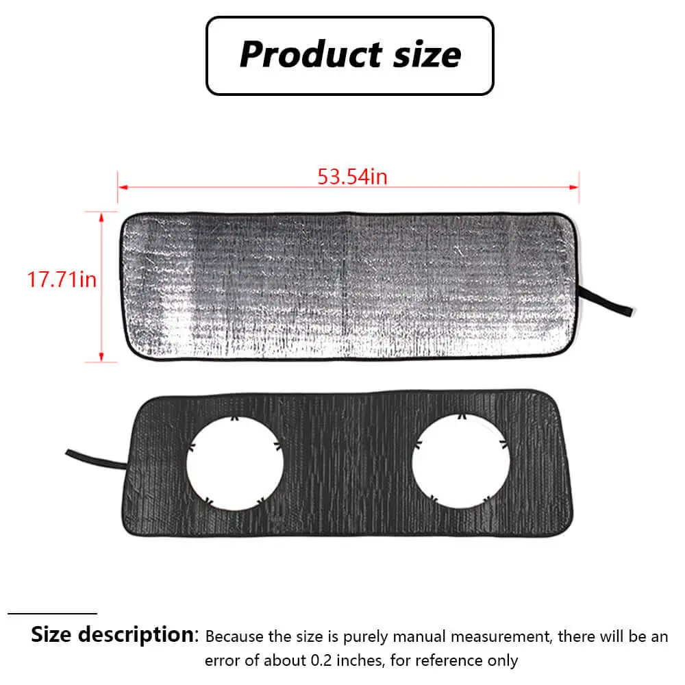 For 2018+ Jeep Wrangler JL JLU & Jeep Gladiator JT Windshield Sunshade Heat Shield Sun Visor Mat - Image 8