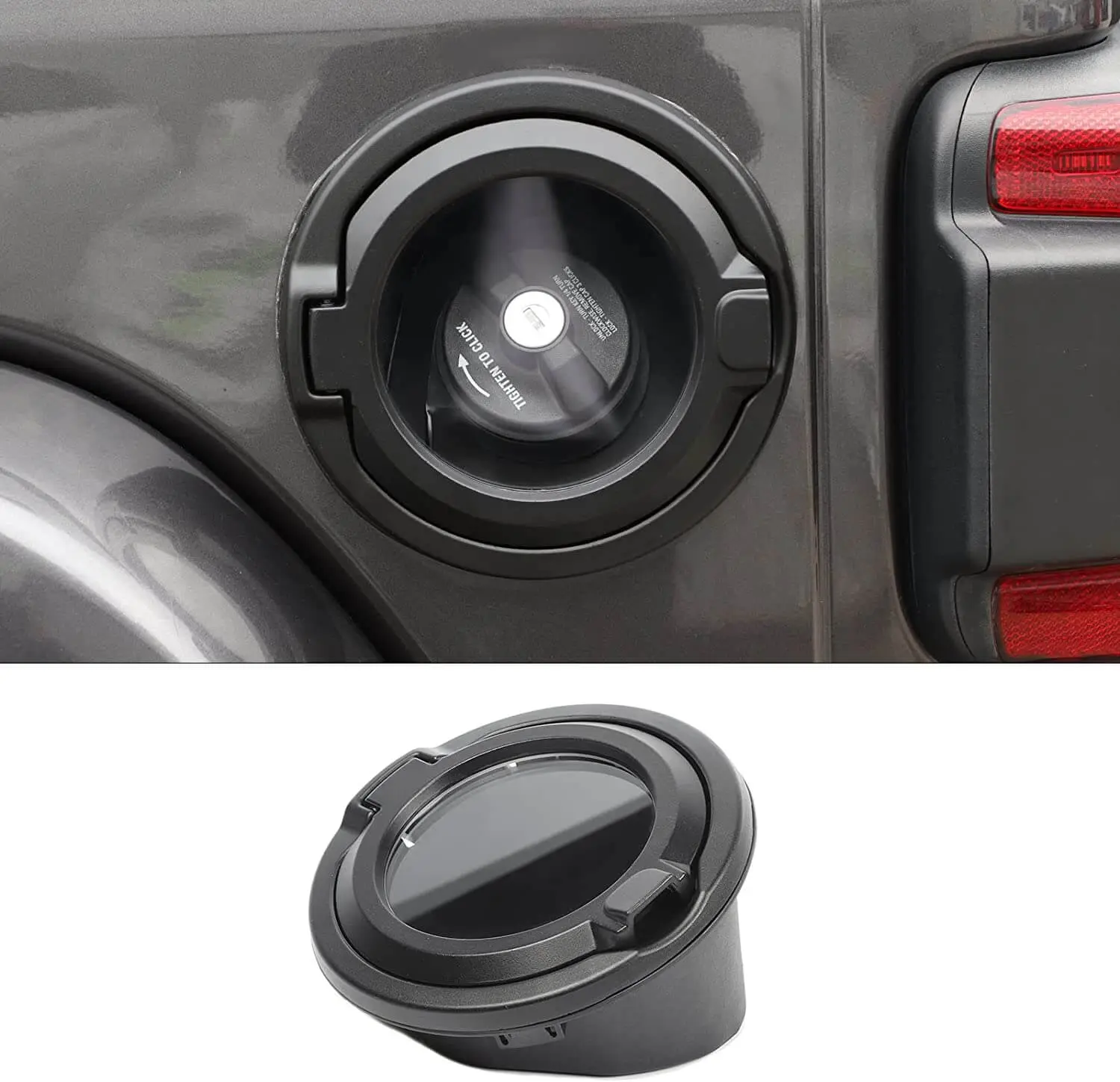 For 2018+ Jeep Wrangler JL JLU 2/4 Door Gas Cap Cover Fuel Tank Door Transparent Cover NOT FIT 4XE