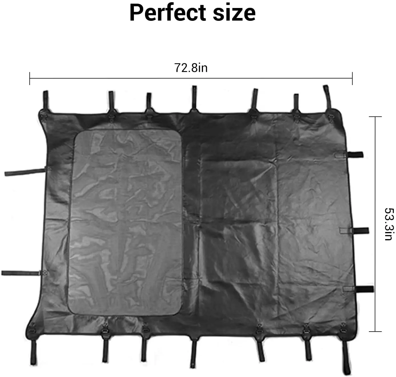 For 2007-2018 Jeep Wrangler JK JKU 4 Door Sunshade leather Mesh Sun Shade Bikini Top - Image 20