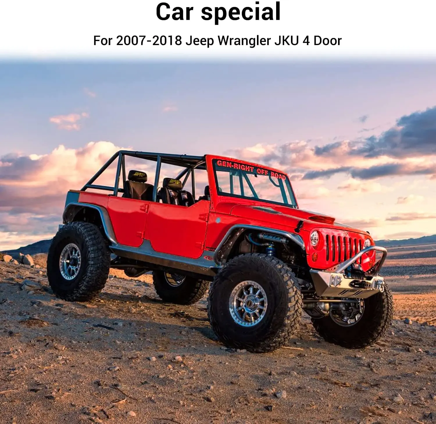 For 2007-2018 Jeep Wrangler JK JKU 4 Door Sunshade leather Mesh Sun Shade Bikini Top - Image 5