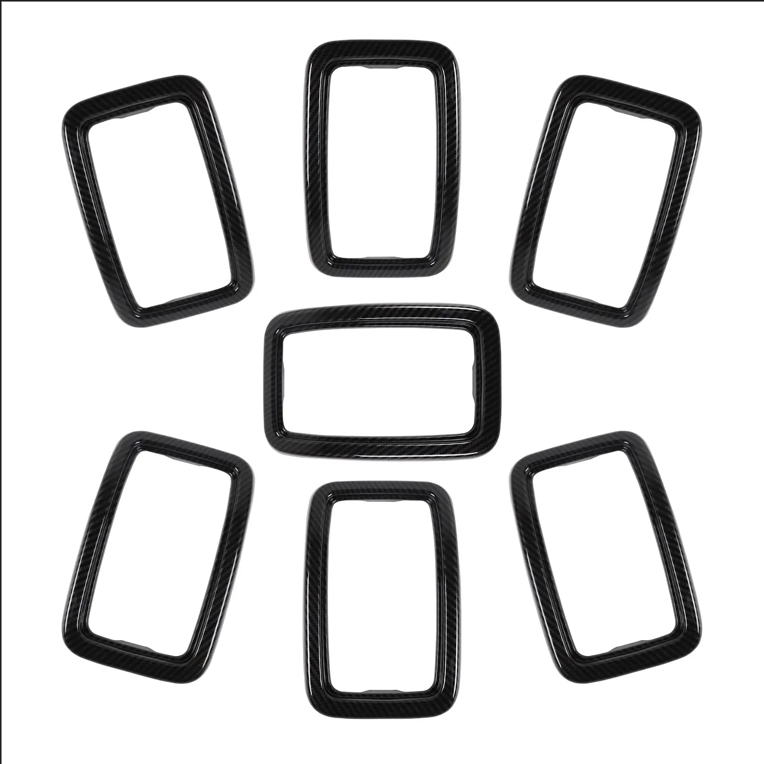 For 2017-2021 Jeep Grand Cherokee WK2 Front Grill Inserts Trim Grille Ring Cover Kit (Not fit for SRT, Trackhawk) - Image 9
