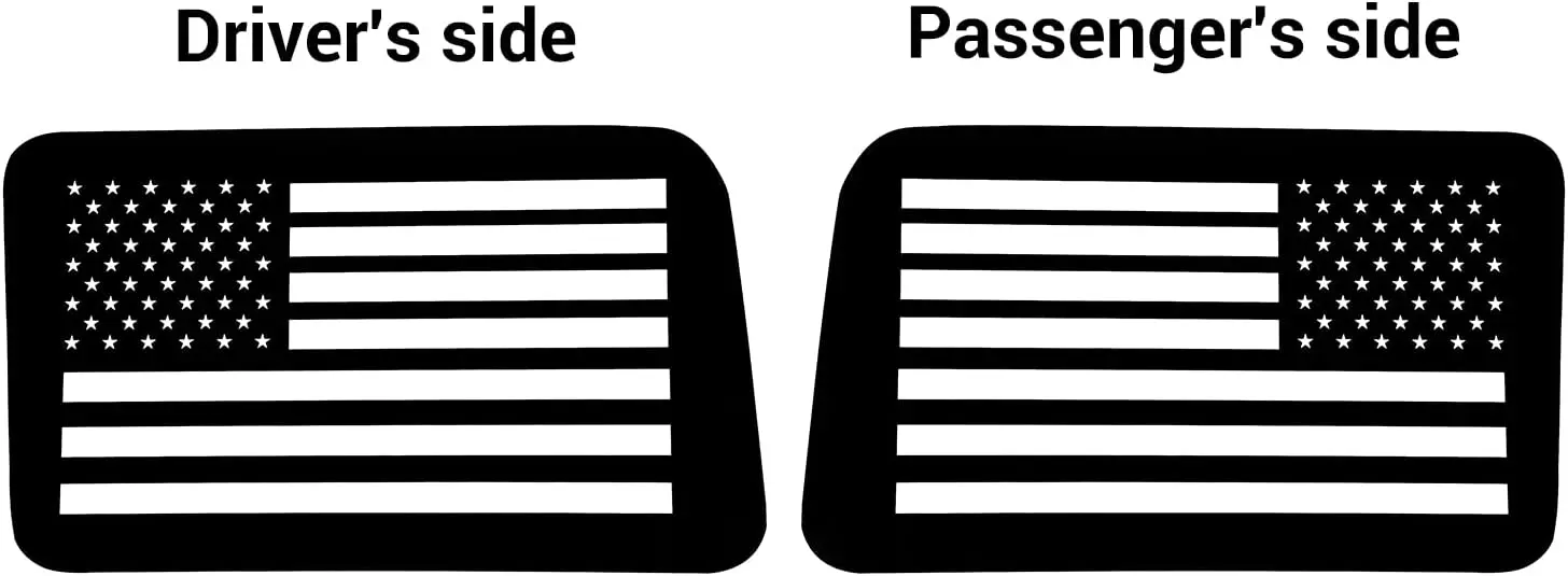 For 2018+ Jeep Wrangler JLU 4 Door Rear Window Decal Vinyl Sticker, American Flag - Image 5