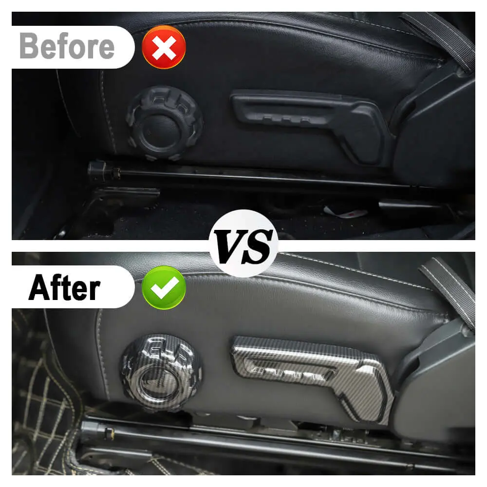 For 2018+ Jeep Wrangler JL JLU & Gladiator JT Seat Adjustment Switch Cover Trim - Image 2