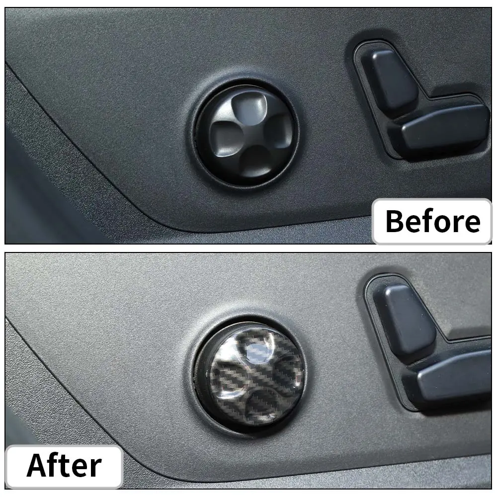For Jeep 2011-2021 Grand Cherokee/ 2014+ Cherokee Seat Lumbar Support Adjust Button Cover Trim - Image 2