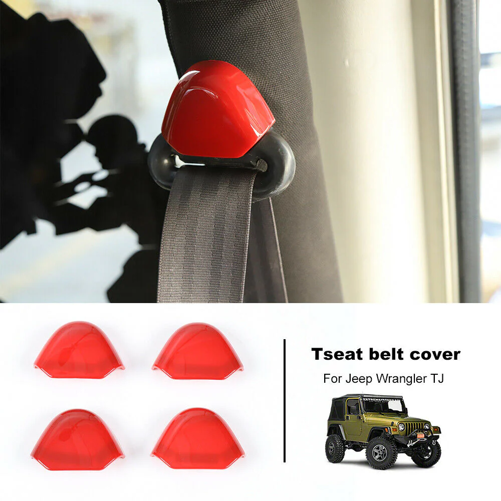 For 1997-2006 Jeep Wrangler TJ Seat Safety Belt Decor Cover Trim - Image 2