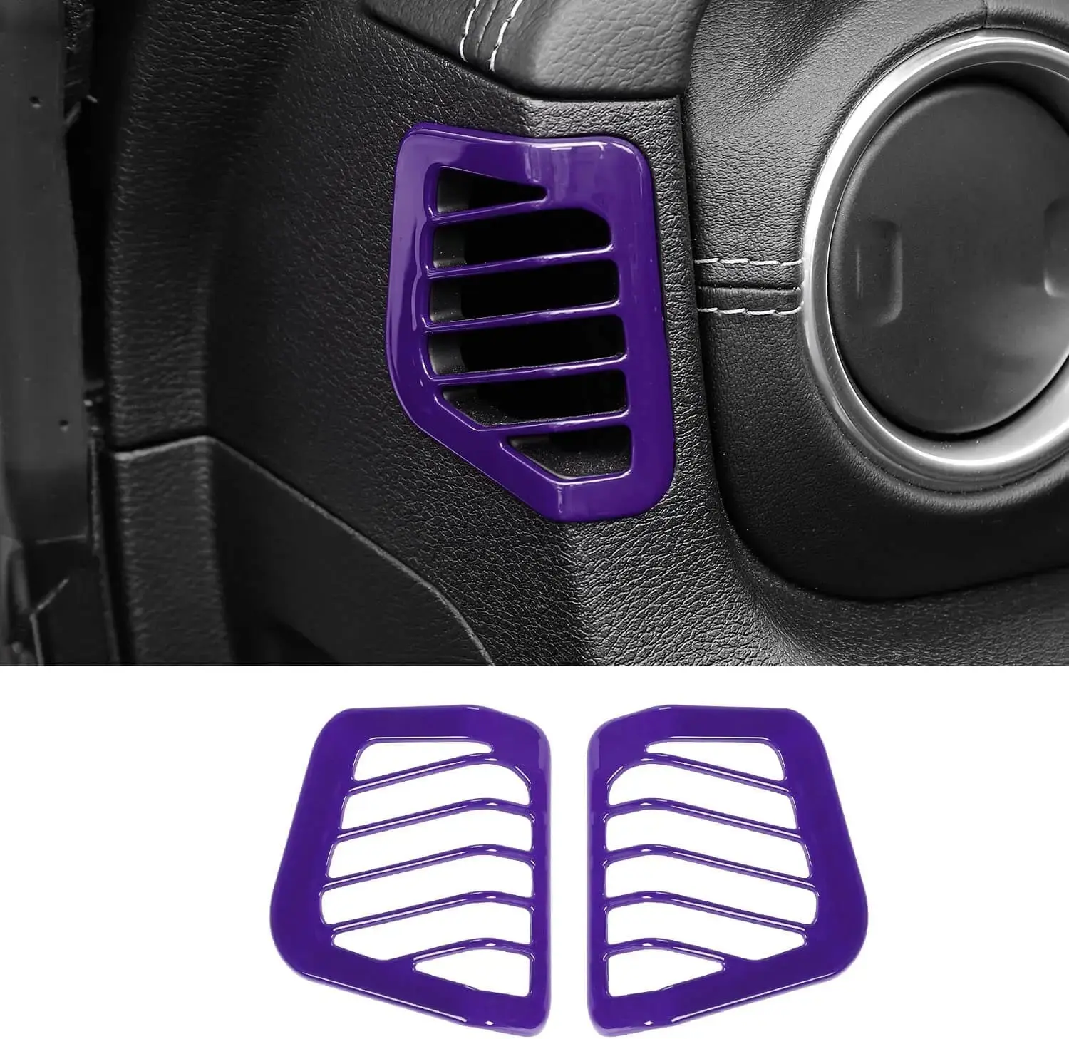 For 2018–2023 Jeep Wrangler JL, JLU & Gladiator JT Dashboard Side Air Vent Cover Trim – Interior Accent Frame - Image 10