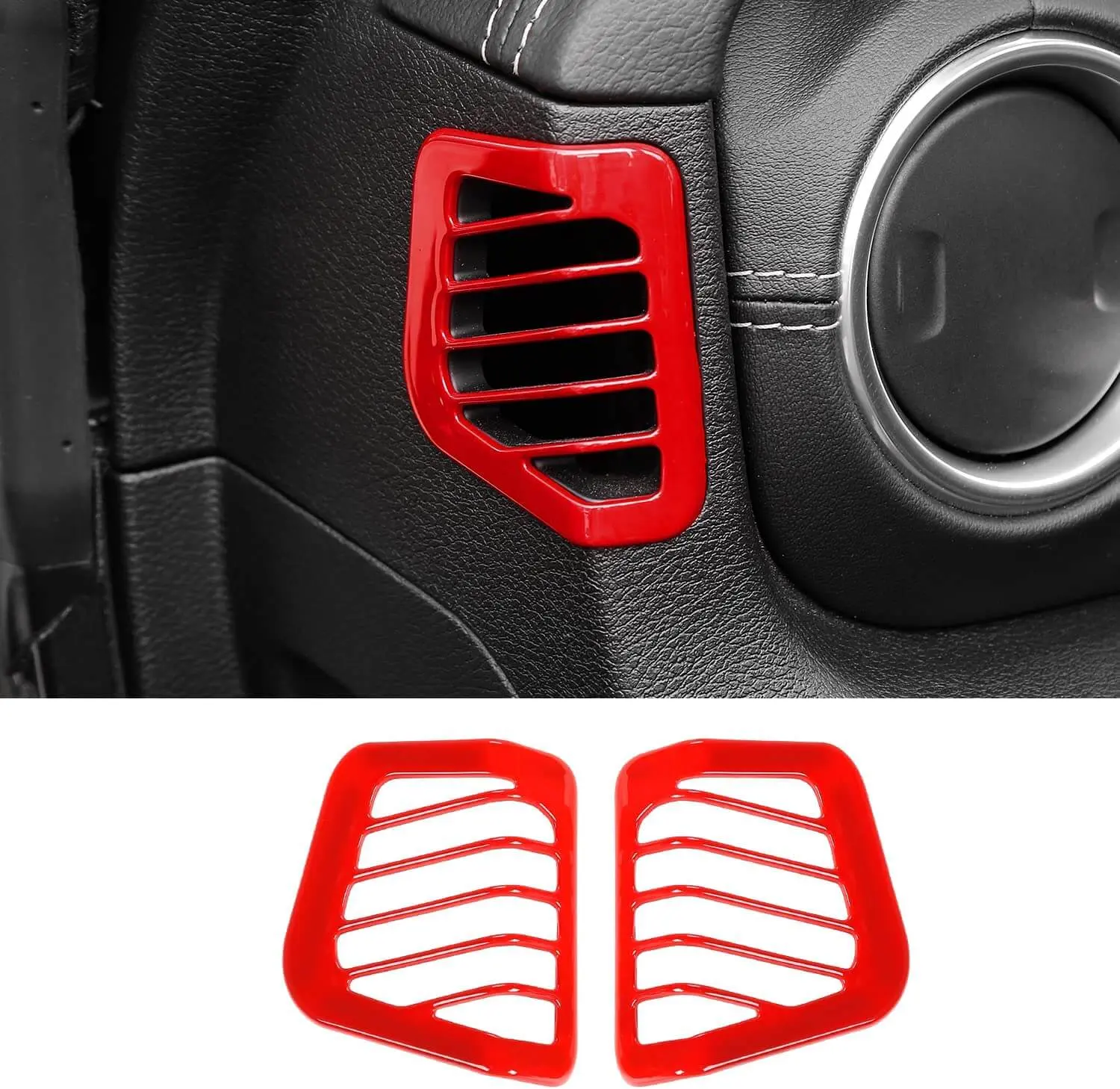For 2018–2023 Jeep Wrangler JL, JLU & Gladiator JT Dashboard Side Air Vent Cover Trim – Interior Accent Frame - Image 17